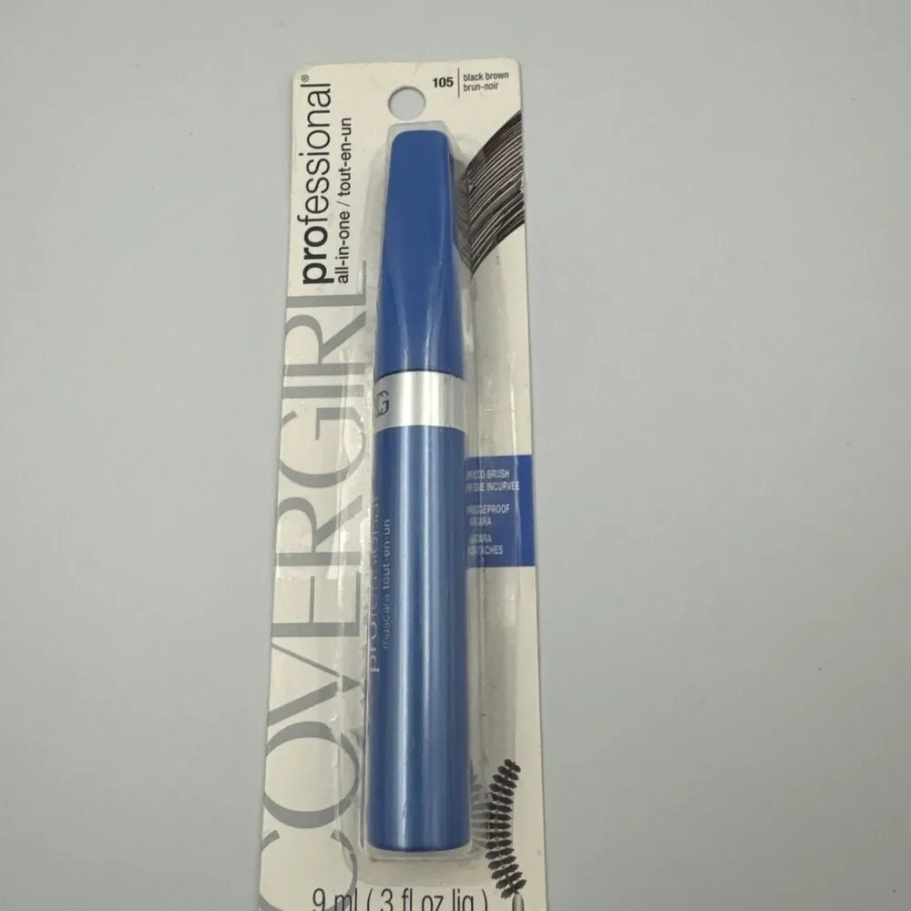 Covergirl Professional All-In-One #105 BLACK BROWN Curved Brush Mascara